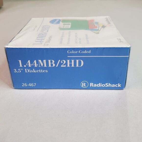 Radio Shack Floppy Diskettes 1.44 MB/2HD 3.5" 1 Pack of 10 Color Coded 26-467 - Picture 6 of 8